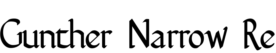 Gunther Narrow Regular Font Download Free